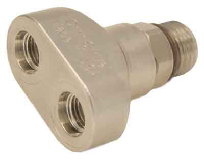 Manifold Y Block 9/16&quot; - 18 Female to (2 ports) 3/8&quot; - 24 Female