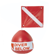 Inflatable Surface Float with Dive Flag