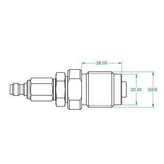 electrische compressor cylinder koppeling kit 220/300 BAR DIN man naar snelkoppeling man