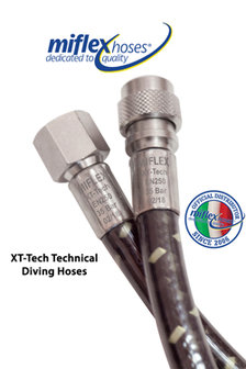 XT-TECH Miflex inflatorslang - 3/8&quot; UNF