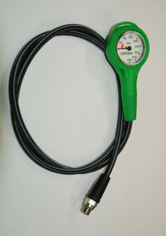 Oxygen gauge with 120cm HP hose 