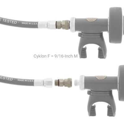 Poseidon (Cyklon) 2nd stage to 9/16" Male LP Adaptor