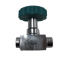 Balanced in line needle valve for Oxygen service