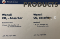 Wenoll CO2 absorptiepatroon met O2 aansluitingen